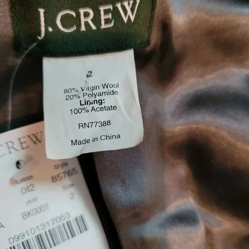 J CREW Ladies‎ black winter coat - Picture 6 of 14
